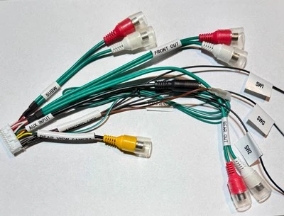 ALPINE ILX-W670 ILXW670 GENUINE RCA FRONT/REAR/SUB/CAM HARNESS *SHIPS TODAY* - Image 1 of 2