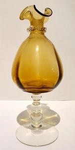 Braunglas Karaffe ohne Stopfen italienisches mundgeblasenes Glas - Bild 1 von 14