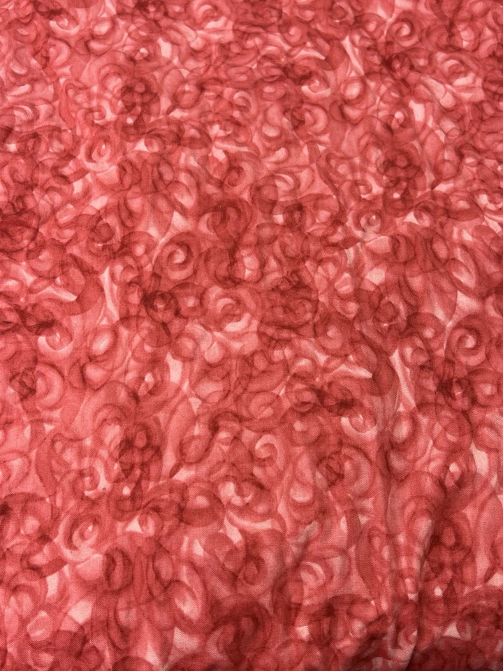 Blank Textiles Cotton Fabric 2.5 yards 40" Pink Swirl Blender Quilting Washed - Image 1 of 4