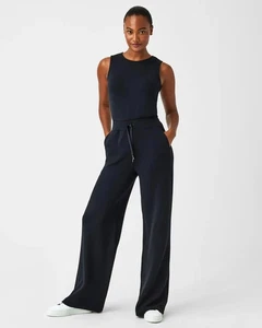 NWOT SPANX AIRESSENTIALS SLEEVELESS JUMPSUIT 50282R BLACK WOMEN'S SIZE MEDIUM - Picture 1 of 18