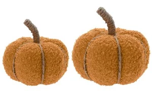 Kürbis Stoff Jute Gelb Groß 15cm Klein 12cm Herbst Tischdeko - Bild 1 von 5