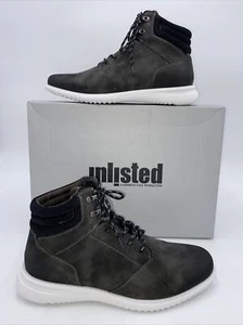 NEU Unlisted Kenneth Cole Herren Nio Stiefel STIEFELETTEN SCHNÜREN DUNKELGRAU Größe 8,5 M - Bild 1 von 12