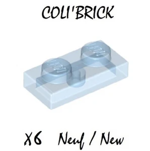 Lego 3023 - 6x Platte / Plate 1x2 - blau / Trans Light Blue - 6225 28653 NEU - Bild 1 von 1