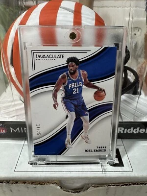 2022-23 Immaculate Collection Joel Embiid Blue #14/25 76ers - Image 1 of 2
