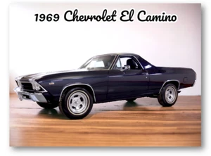 Chevrolet El Camino 1969 retro refrigerador armario caja de herramientas imán - Imagen 1 de 3