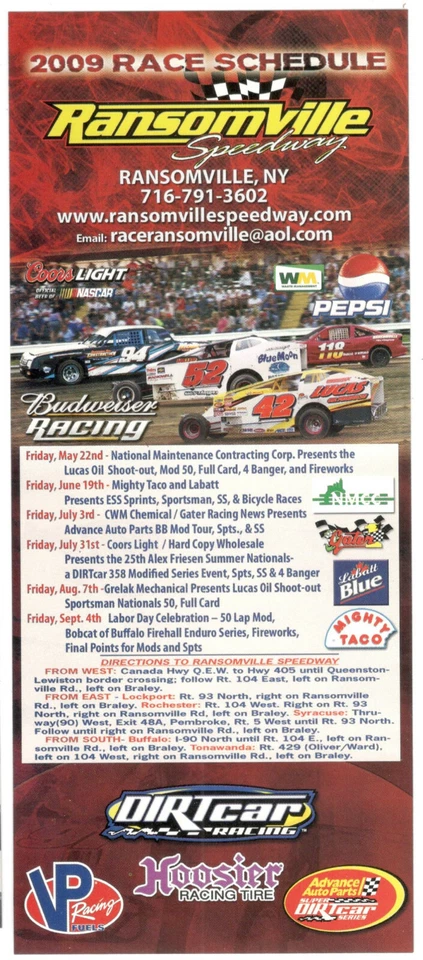 Ransomville Speedway 2009 ¡Programa de autos de carreras!!! (1) Foto 1 de 1