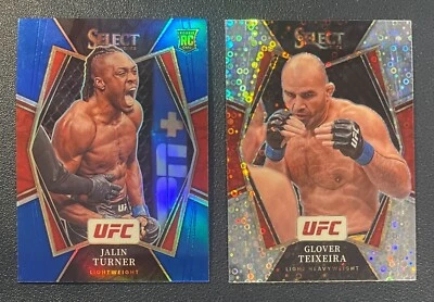 2022 Panini Select UFC, Jalin Turner RC  & Glover Teixeira Premier Level Cards - Image 1 of 2