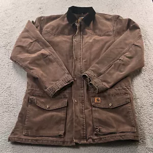 Carhartt Duck Canvas Herren Jacke Blanket Lined Work Barn Chore C52 CHT Braun XLT - Bild 1 von 15