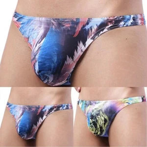 U Convesso Biancheria Intima Ghiaccio Seta Perizoma Uomo Bikini G-string Uomo Marsupio Maschio T-back - Foto 1 di 10