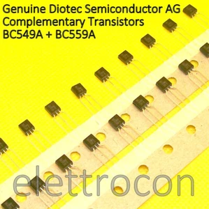 10 Pezzi 5 paia Transistor 5 x PNP BC559A + 5 x NPN BC549A 30V, 0,1A, 500mW - Imagen 1 de 3