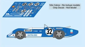 Decals Matra MS660 Le Mans 1971 32 1:32 1:43 1:24 1:18 calcas - Picture 1 of 1