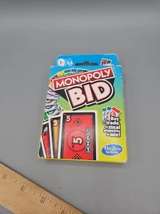 Monopoly Bid Game, Quick-Playing Card Game for 4 Players, Families... - Picture 1 of 7