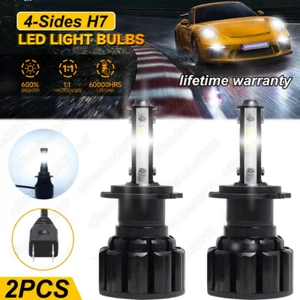 2x Super Bright H7 LED Headlight Bulbs Conversion Kit High Low Beam 6000K White - Picture 1 of 13