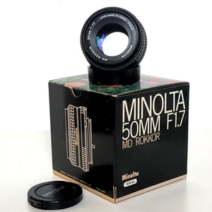 Minolta MD Rokkor 50mm f1.7 Prime Standard Lens *Boxed* - Imagen 1 de 11