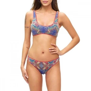 EFFEK F**K Costume 2 Due Pezzi Multicolore REVERSIBILE Donna Mare Spiaggia - Foto 1 di 15