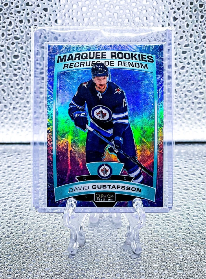 DAVID GUSTAFSSON 2019 O-Pee-Chee Platinum #157 MARQUEE ROOKIES ARCTIC FREEZE /99 - Image 1 of 2
