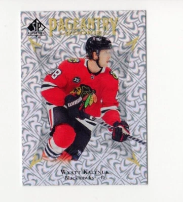 2021-22 UD SP Authentic Wyatt Kalynuk #P-77 Pageantry Rookie Chicago Blackhawks - Image 1 of 2