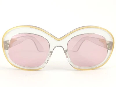 LENTES VINTAGE PIERRE MARLY SOURCILLA O ROSA TRANSLÚCIDO AÑOS 60 HECHAS EN FRANCIA  Foto 1 de 4
