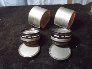 Lot Of (2) LENMAR Aux Telephoto Lens Wide Angle 2M Lens Cap Made in Japan  - Picture 1 of 7