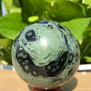 300 g sfera di cristallo occhio di pavone naturale lucidatura roccia esemplare grezzo guarigione - Foto 1 di 12