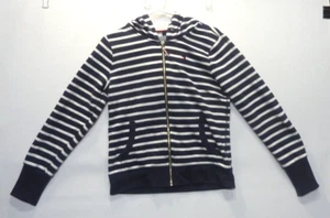 Tommy Hilfiger Sky Captain Hoodie Jacke Damen blau gestreift Reißverschluss Baumwollmischung - Bild 1 von 10