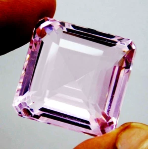 AAA+ 16.90 Ct. Large Pink Kunzite Square Cut Loose Gemstone Gift for Women/Her - Picture 1 of 9