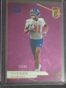 2024 Panini Donruss Elite Rookies Purple /49 Tyler Nubin #127 RC NY Giants NFL - Picture 1 of 2