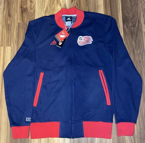 Adidas New England Revolution Full Zip Track Jacket MLS Soccer Men's Size S USA Cover