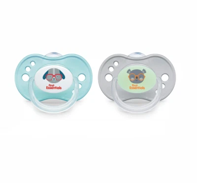 Chupete de ortodoncia de silicona Nuk First Essentials paquete de 2 talla 0-6 meses Foto 1 de 4