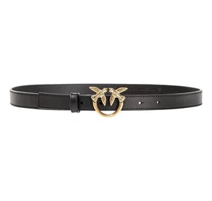 Pinko Damen Gürtel Love Berry Simply Belt H2 Goldschnalle 100143 Farbe Schwarz - Bild 1 von 2