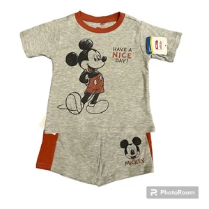 Disney Mickey Mouse Toddler Boys T-Shirt & Shorts Set – “Have a Nice Day” Outfit - Picture 1 of 6