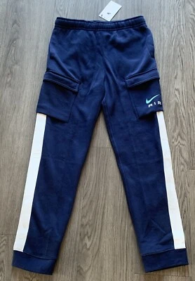 Nike Air  Boys Navy Blue Fleece Cargo Jogger Pants Size XL (X Large) -BNWT- - Image 1 of 4