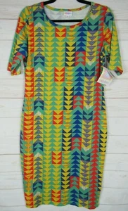 Lularoe Women's Julia Yellow, Teal & Red Dress Size M NWT - Picture 1 of 3