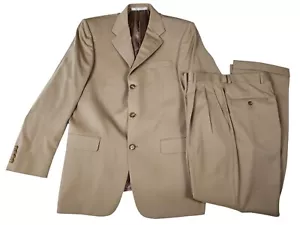 Tuta Hickey Freeman 3 bottoni 38 reg 32 W pantaloni pieghettati USA nuova $1495 - Foto 1 di 16