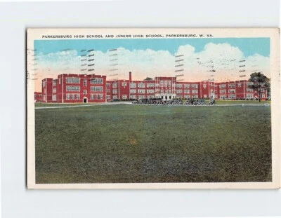 Postcard Parkersburg High School & Junior High School West Virginia USA - Image 1 of 2