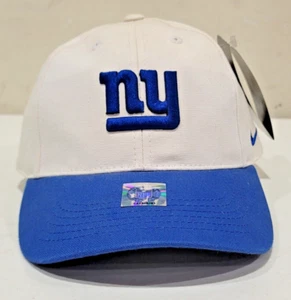 Nike Team NFL New York Giants Football SnapBack Hat Cap White Blue New with Tags - Picture 1 of 23