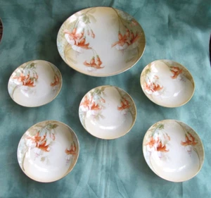 Vintage handbemalt Reginaware Obstschale Set / Deutschland - Bild 1 von 6