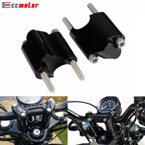 Extensión elevadora de manillar de barra elevadora de 2" elevadora de 1" para Harley XL1200X Forty-Eight 2010-18 - Imagen 1 de 8