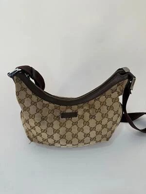 GUCCI GG Canvas Medium Sherry Half Moon Crossbody Bag - Image 1 of 4