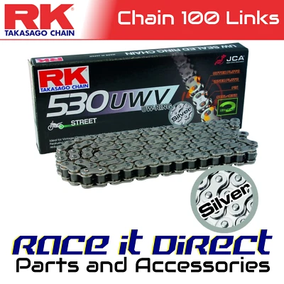 Cadena RK para Kawasaki Z400 LTD (2 cilindros) 1978-1980 anillo UW plateado Foto 1 de 4