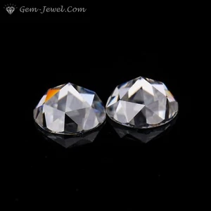 Wonderful 5 MM 0.40 Carat Rose Cut Colorless Round Loose Moissanite For Ring - Picture 1 of 5