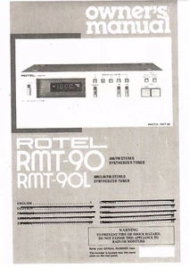 Rotel user manual Bedienungsanleitung für RMT- 90/L englisch Copy - Picture 1 of 1