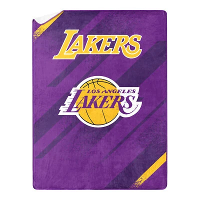 Northwest Los Angeles Lakers NBA Silk Touch Sherpa Throw Blanket 60" x 80" - Image 1 of 2