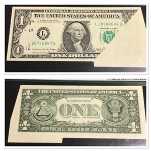 FR#1913-L Fold Over Error.PMG 58 EPQ.$1 1985 F.R.N.San Francisco  - Picture 1 of 7