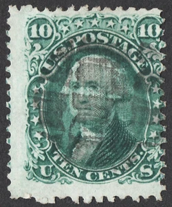 US Sc# 89 USADO {10c WASHINGTON ESCASO "E GRILL } ELEGANTE CANCELACIÓN DESDE 1867 CV$ 350 - Imagen 1 de 6