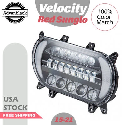 Faro LED Velocity Red Sunglo "ATTACK" para Harley Road Glide 2015-2021 FLTR Foto 1 de 4
