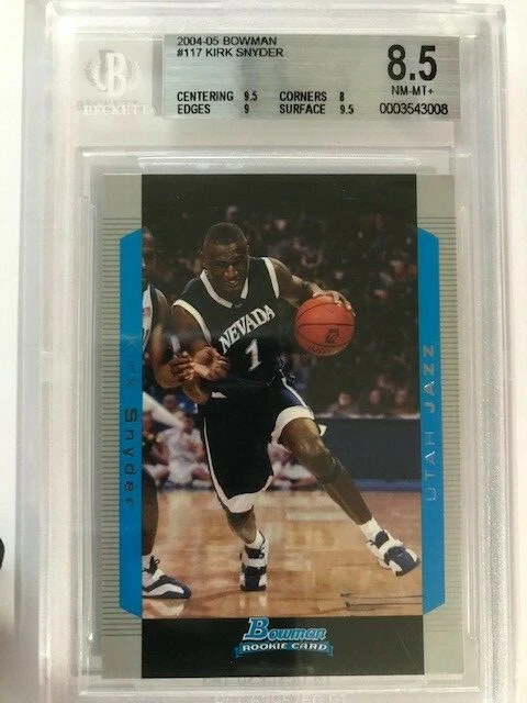 200-05 Bowman Kirk Snyder #117 Beckett N Como Nuevo + BGS 8.5 Solo 1 Calificado Foto 1 de 1