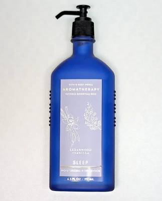 Bath & Body Works Aromatherapy SLEEP CEDARWOOD VANILLA Lotion Glass Bottle Pump - Image 1 of 2