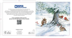 RSPCA Charity Christmas Cards Pack of 10 Foraging in the Snow Design - Picture 1 of 2