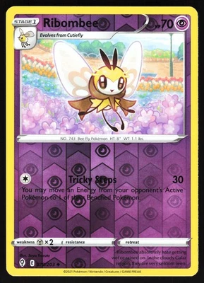 Ribombee 079/203 Pokemon SWSH07: Evolving Skies Reverse Holo Uncommon LP - Image 1 of 2